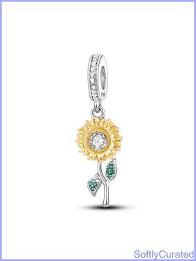 Silver Dangle Charm Bead for Bracelet Necklace DIY